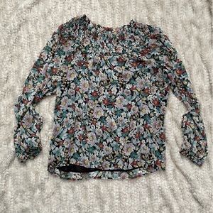 Loft long sleeve floral blouse